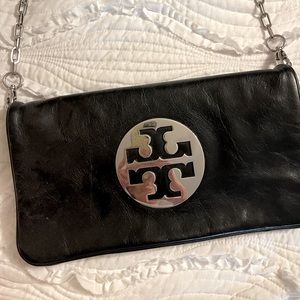 Tory Burch Black Leather Clutch